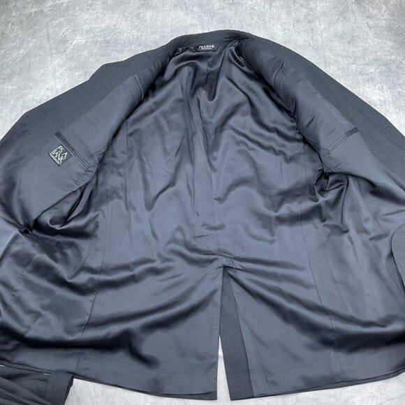 Jos A Bank Suit Men 46L/38Wx31L Gray Straight Leg Classic Career Wool 2pc - Picture 9 of 16